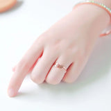 Golden Hoop Ring Titanium Rose Jewelry