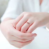 Golden Hoop Ring Titanium Rose Jewelry