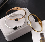 Rose Bangle Titanium Steel Jewelry Gift