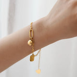 18K Plated Smiling Face Bracelet Woman Accessories