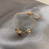 Rose Classic Spring Cylinder Bracelet Woman Gift Titanium Steel Jewelry