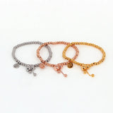 Rose Titanium Steel Calabash Stretch Bracelet Gift