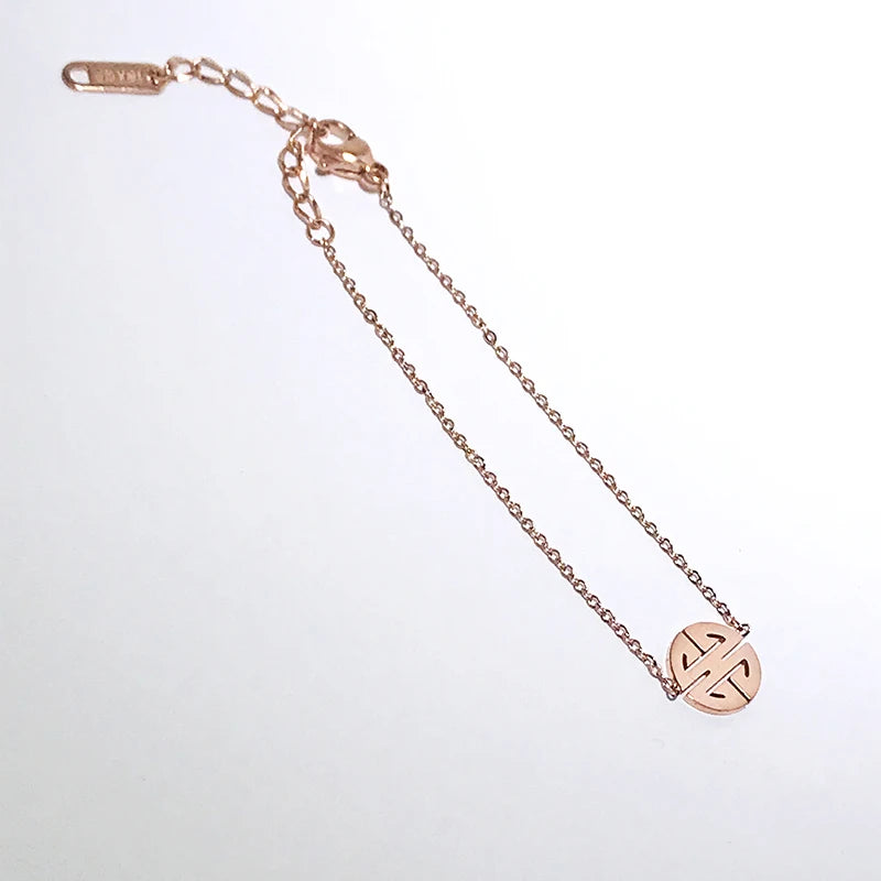 Rose Happy Character Bracelet Woman Gift Titanium Steel Jewelry