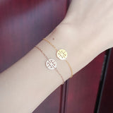 Rose Happy Character Bracelet Woman Gift Titanium Steel Jewelry
