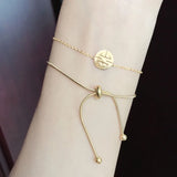 Rose Happy Character Bracelet Woman Gift Titanium Steel Jewelry