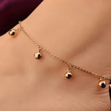 Rose Little Bells Anklet Titanium Steel Fine Jewelry