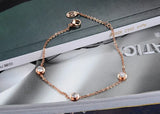 Zircon Crystals Bracelet Fine Jewelry Titanium Steel