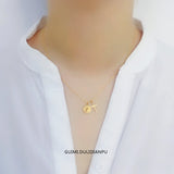 Vintage Queen Coin Cross Pendant Necklace Rose Titanium Steel
