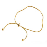 Yellow Adjustable Snake Chain Anklet 316 Titanium Steel Jewelry