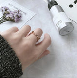 Yellow Rose Cat Ears Finger Ring Women Girl Birthday Gift Wedding Jewelry