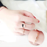 Zircon Inlay Crystal Tail Rings Lady's Wedding Ring