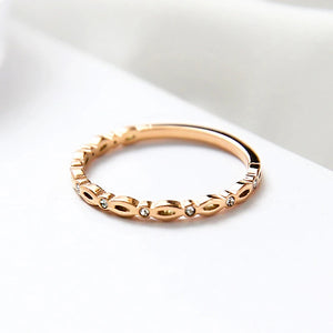 Zircon Inlay Crystal Tail Rings Lady's Wedding Ring