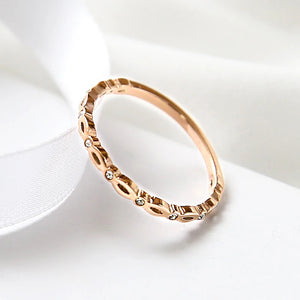 Zircon Inlay Crystal Tail Rings Lady's Wedding Ring