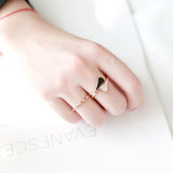 Zircon Inlay Crystal Tail Rings Lady's Wedding Ring