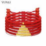 24K 999 Ball Bracelet Red String Women Kids Jewelry Birthday Gift