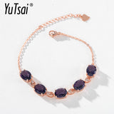 Purple Glass Bracelet for Women Jewelry YT758