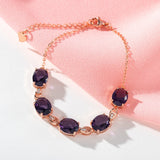 Purple Glass Bracelet for Women Jewelry YT758
