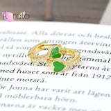 925 Silver Green Zircon Hoop & Stud Earrings Set