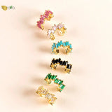 Crystal Zircon Earcuff Clip Earrings Non Pierced Women