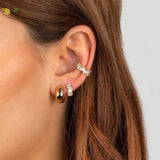Crystal Zircon Earcuff Clip Earrings Non Pierced Women