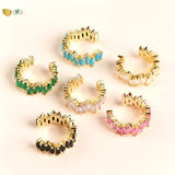 Crystal Zircon Earcuff Clip Earrings Non Pierced Women