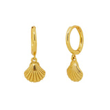 Sterling Silver Shell Drop Earrings for Women Party Fine Jewelry