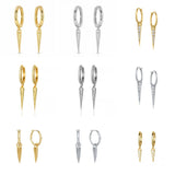 925 Silver Rivet Cone Piercing Hoop Earrings for Women