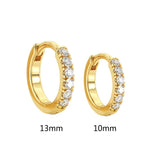 YUXINTOME 925 Silver Zircon Hoop Earrings Party Jewelry