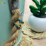 Sterling Silver Hoop Earrings Colorful Zircon Piercing Jewelry