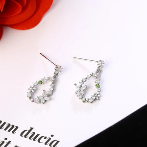 925 Silver Water Drop Earrings with Pure Silver Needle for Women