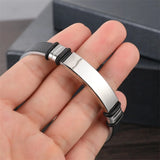 Custom Engraved Stainless Steel Bracelet for Men