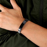 Custom Engraved Stainless Steel Bracelet for Men