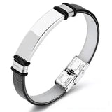 Custom Engraved Stainless Steel Bracelet for Men