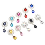 10Pcs Alloy Crystal Brooches for Wedding Invitation Holiday Decor