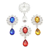 10Pcs Alloy Crystal Brooches for Wedding Invitation Holiday Decor