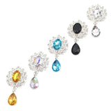 10Pcs Alloy Crystal Brooches for Wedding Invitation Holiday Decor
