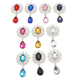 10Pcs Alloy Crystal Brooches for Wedding Invitation Holiday Decor