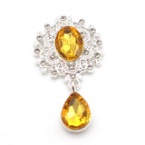 10Pcs Alloy Crystal Brooches for Wedding Invitation Holiday Decor