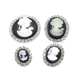 10Pc Rhinestone Resin Beauty Head Flat DIY Clothing Wedding
