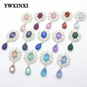 10Pcs Rhinestone Brooch Party Holiday Wine Glass Creative Pendant
