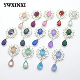 10Pcs Rhinestone Brooch Party Holiday Wine Glass Creative Pendant