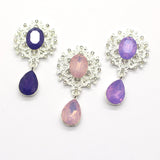 10Pcs Rhinestone Brooch Party Holiday Wine Glass Creative Pendant