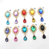 10Pcs Rhinestone Oval Flat Bottom Brooch Wedding Decoration