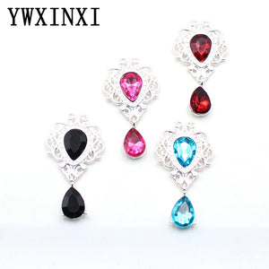 10Pcs Rhinestone Flat Brooch DIY Wedding Decoration