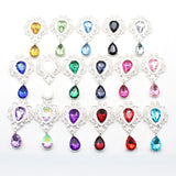 10Pcs Rhinestone Flat Brooch DIY Wedding Decoration