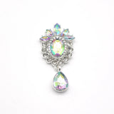 10Pcs Alloy Rhinestone Flat Brooch Wedding Hair Ornament Decoration