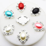 10Pcs/Lot 25*32mm Flatback Brooches DIY Handwork Accessories