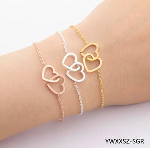 YWXXSZ Love Heart Bracelets for Women Charms Honey Bracelet