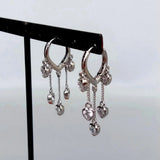 YYGEM 14mm Heart Crystal Hoop Earrings for Women