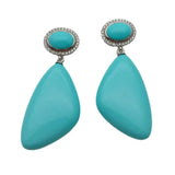 Turquoise Triangle Shape Earrings Geometric Jewelry For Women